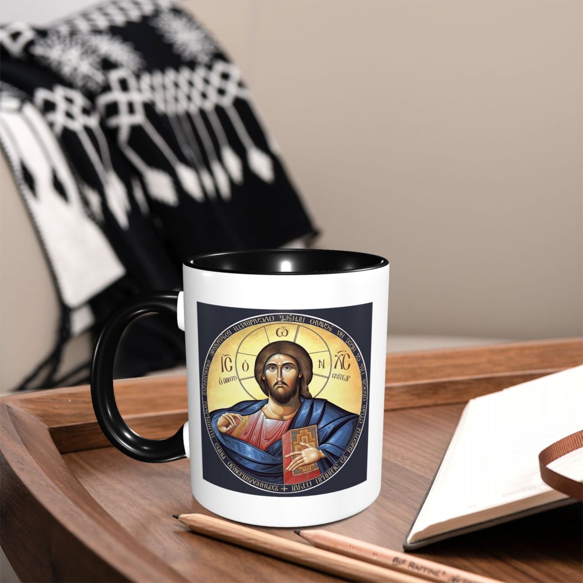 Coffee Tea Icon - Taza con icono ortodoxo de Cristo
