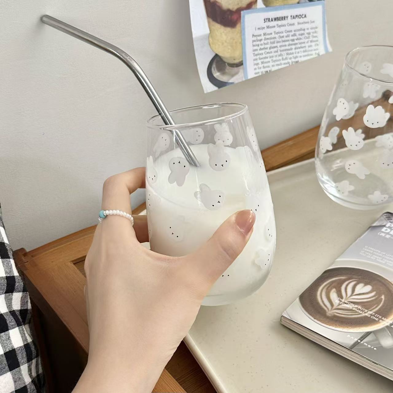 Lindo vaso de vidrio con estam - Coffee Tea Hot reseña y precio