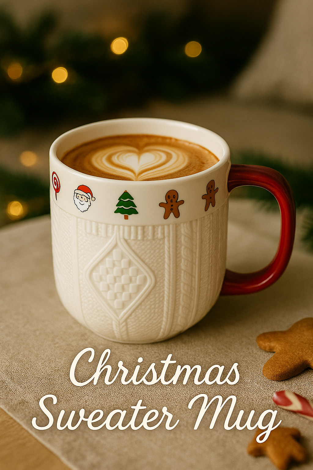 Taza de cerámica con suéter na - Coffee Tea Icon reseña y precio